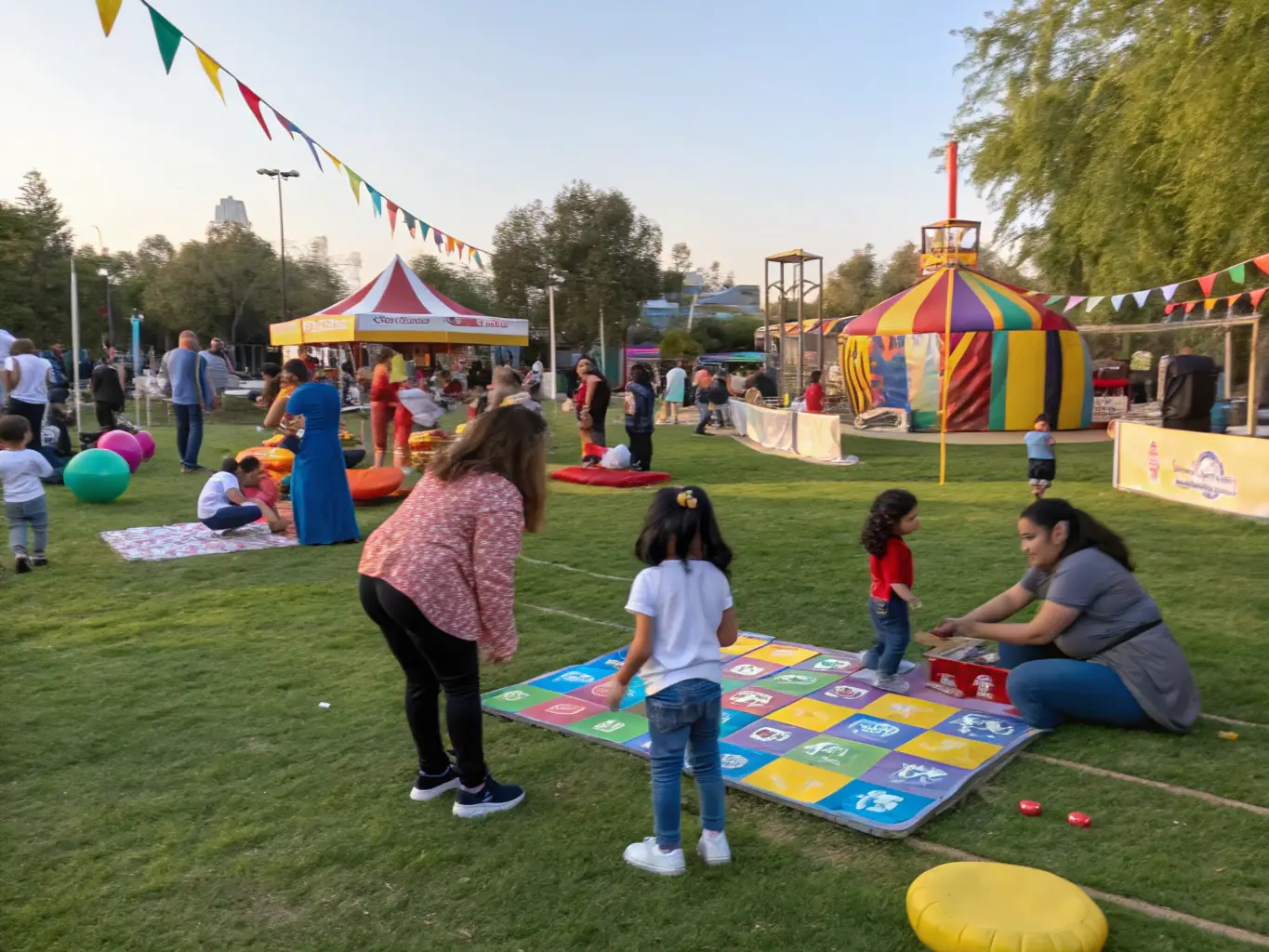 A community event focused on environmental awareness, featuring educational booths and interactive activities for families.